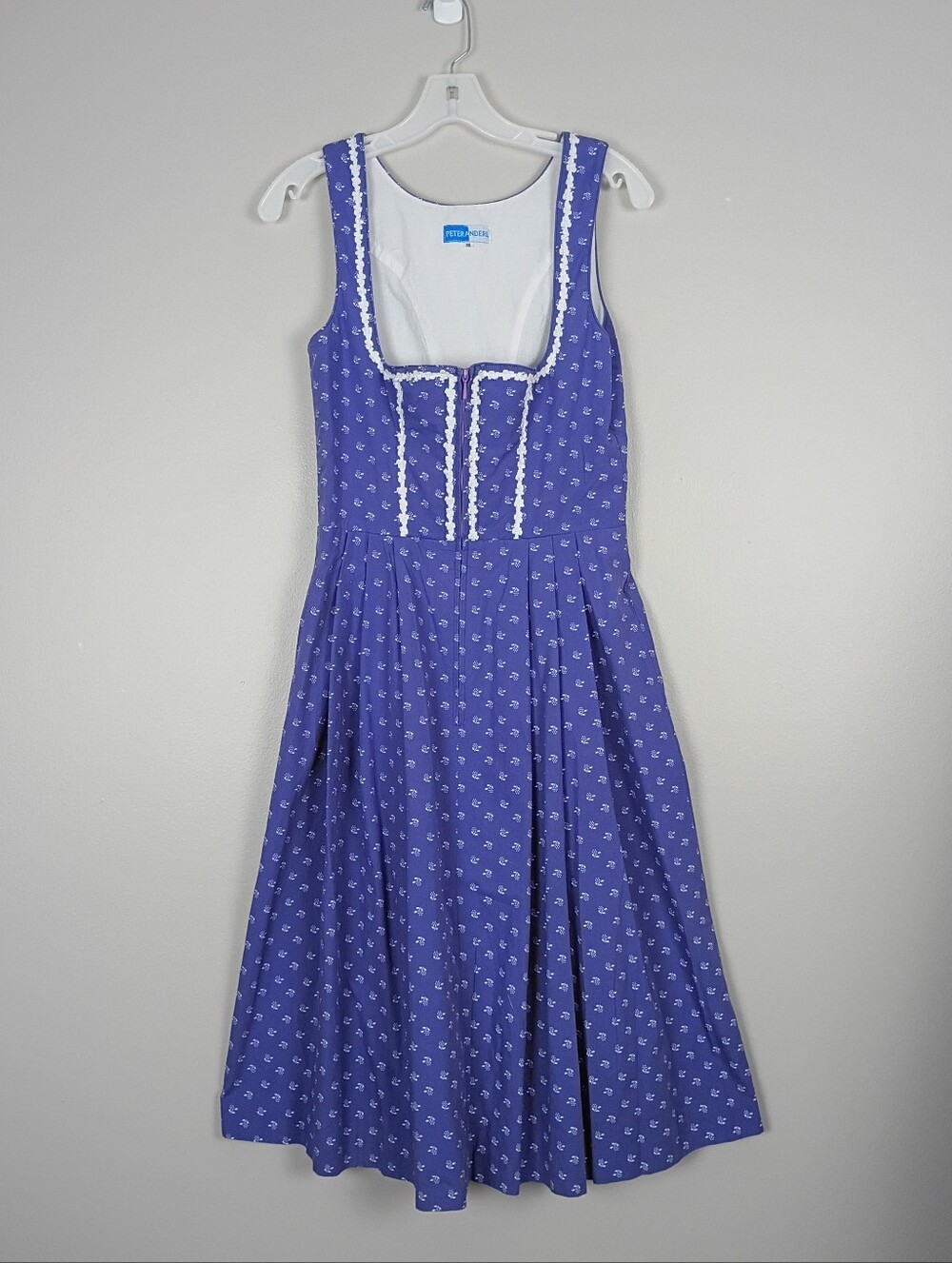 Peteranderl Authentic German Dirndl Dress 38 Medium Lavender Lace Oktoberfest